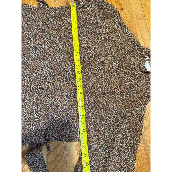 Victoria's Secret Animal Leopard Print SEXY Short pockets! Robe one Size S, M, L - Picture 11 of 13